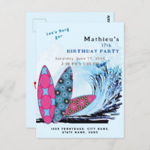 Vamos a surfear en la fiesta de cumpleaños de la p