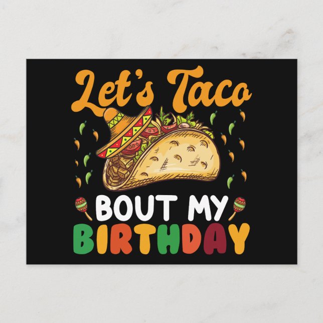 Postal Vamos a Taca Acerca de Mi Cumpleaños Fiesta Cinco  (Anverso)