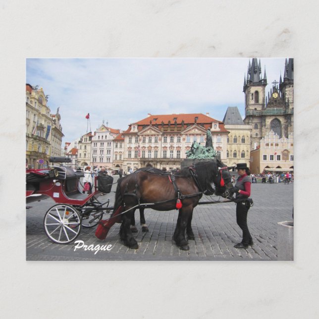 Postal Vamos a visitar Praga Postcard (Anverso)