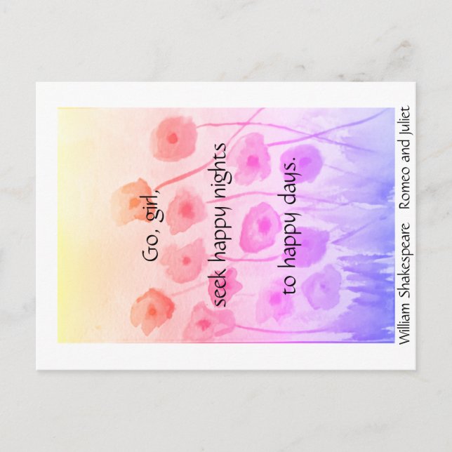 Postal Vamos, Chica... (Romeo y Julieta) Postcard. (Anverso)