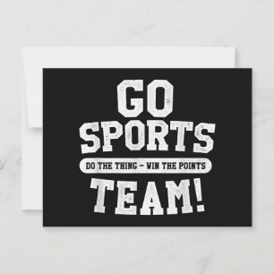 Postal ¡Vamos Equipo Deportivo! Deportes divertidos