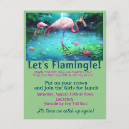 Postal ¡Vamos Flamingle! Almuerzo chica (o lo que sea)