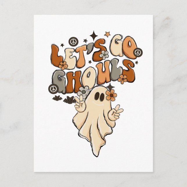 Postal Vamos Ghouls Halloween Ghost (Anverso)