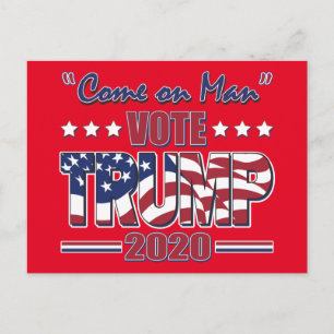 Postal Vamos hombre - Vota a Trump - Trump 2020