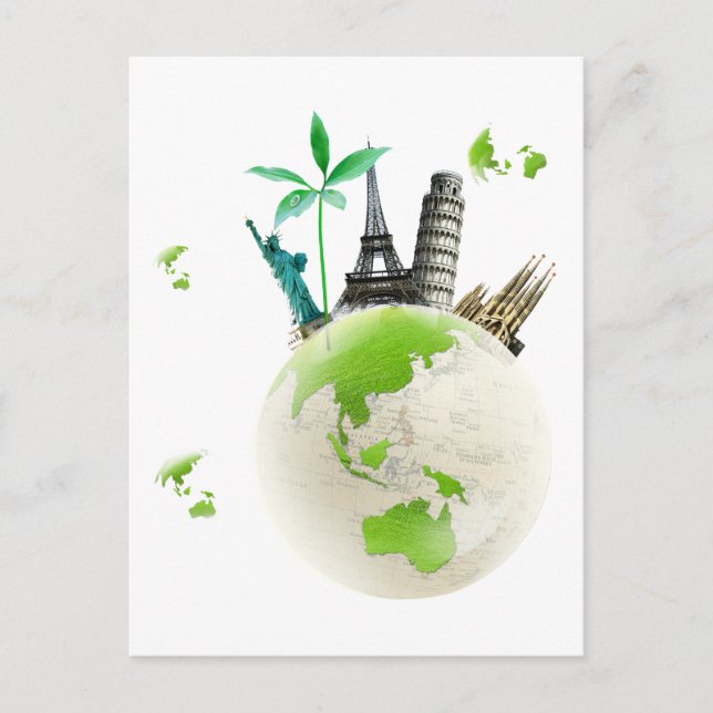 Postal ¡Vamos por el verde! (Anverso)