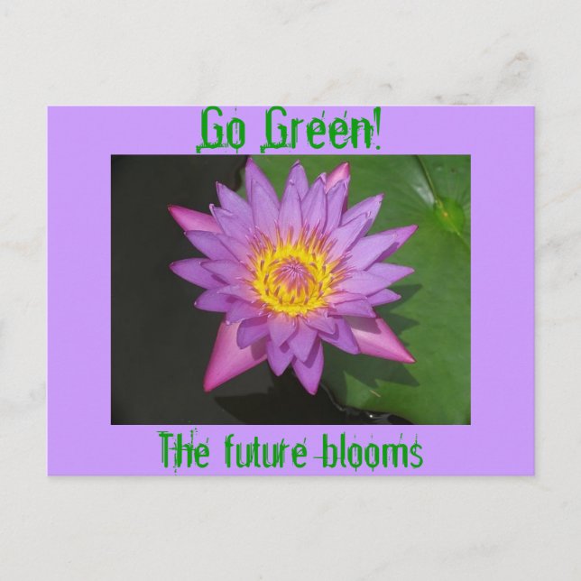 Postal ¡Vamos Verde! El futuro florece (Anverso)