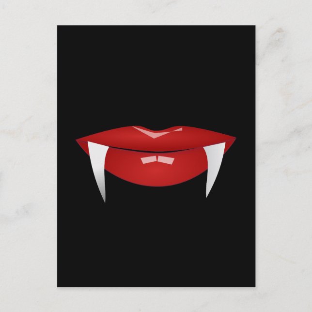 POSTAL VAMPIRE MUJER LIPS ROJO (Anverso)