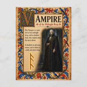 Postal Vampiro, Arte de Bestiario Medieval