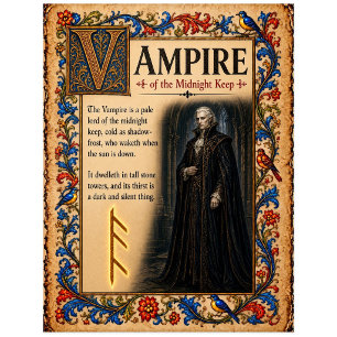 Postal Vampiro, Arte de Bestiario Medieval