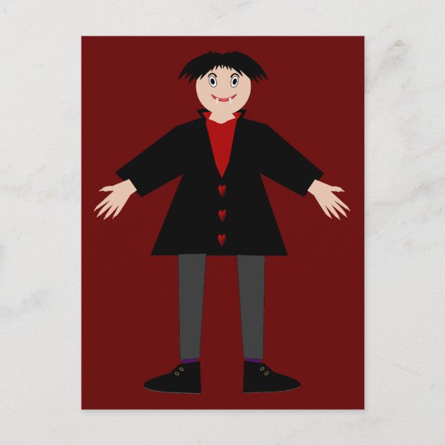 Postal Vampiro de Cute Halloween (Anverso)