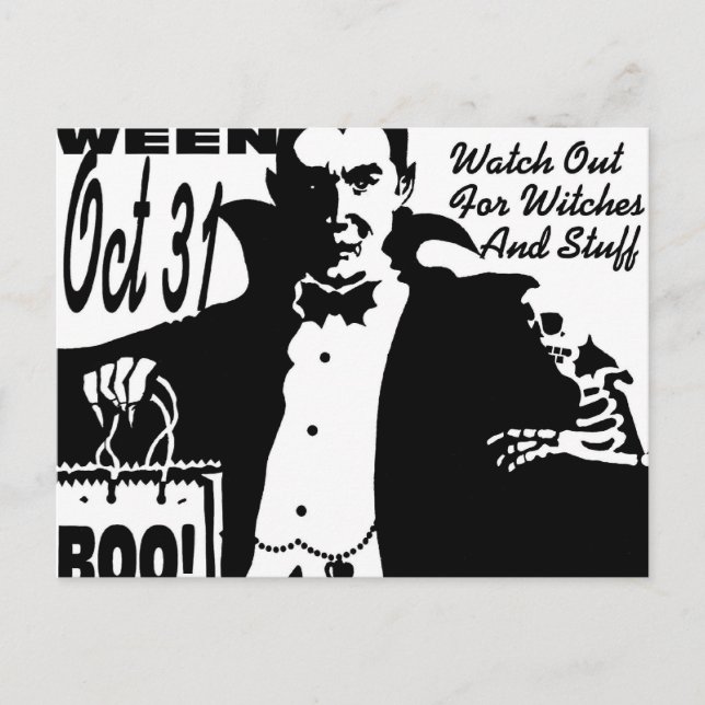 Postal Vampiro de Halloween (Anverso)