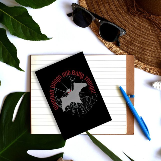 Postal Vampiro de Halloween: "Alas en la red y cosas mala (Subido por el creador)