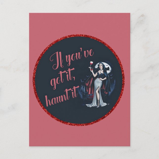 Postal Vampiro de sulfuro sexy si lo tienes, atójalo (Anverso)