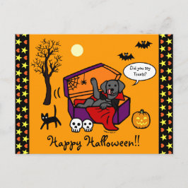 Postal Vampiro del Black Lab de Halloween