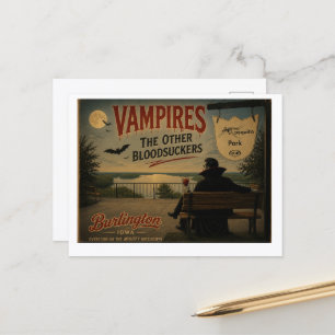 Postal Vampiro en el parque de Burlington Iowa