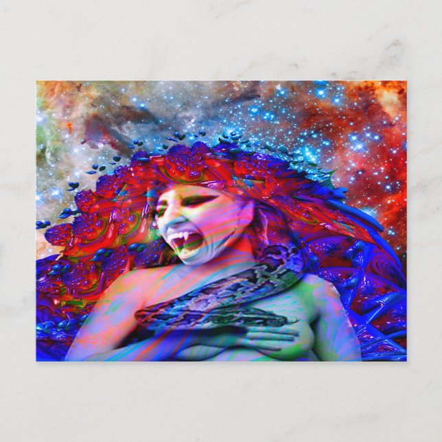Postal Vampiro espacial (Anverso)