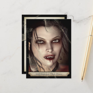 Postal Vampiro gótico femenino