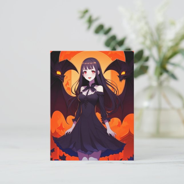 POSTAL VAMPIRO PRINCESO DE BAÑOS - GÓTICO (Anverso de pie)