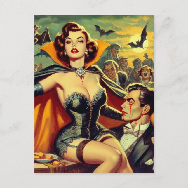 Postal Vampiro vintage (Anverso)