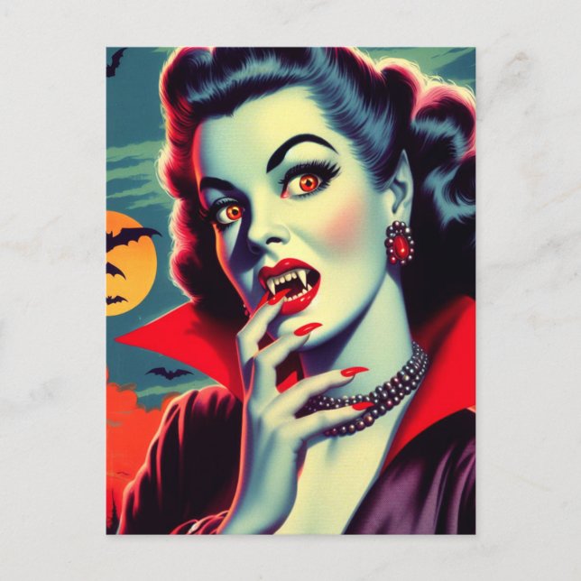 Postal Vampiro vintage (Anverso)