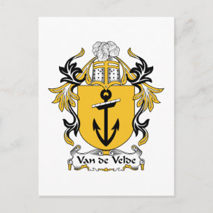 Postal Van de Velde Family Crest