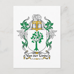 Postal Van der Linde Family Crest