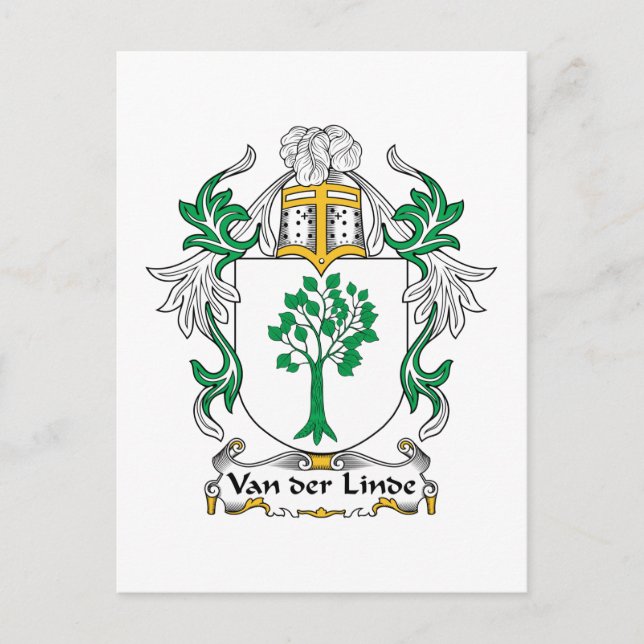 Postal Van der Linde Family Crest (Anverso)