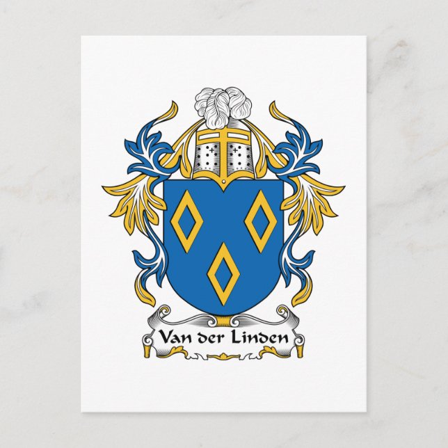 Postal Van der Linden Family Crest (Anverso)