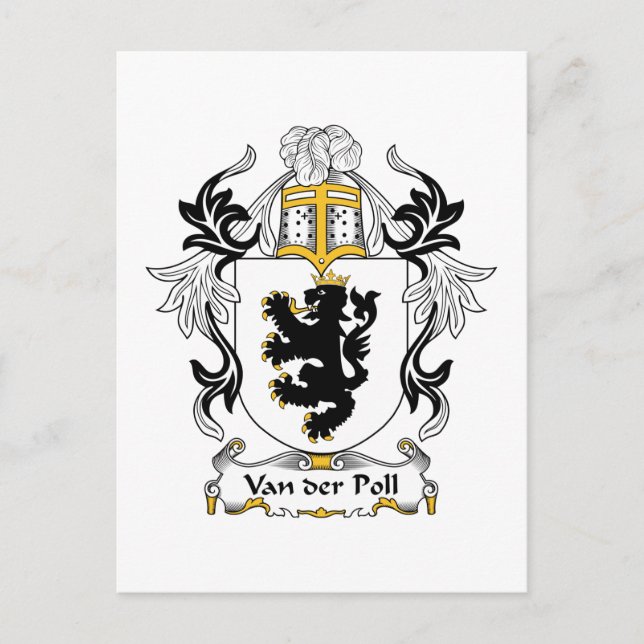 Postal Van der Poll Family Crest (Anverso)