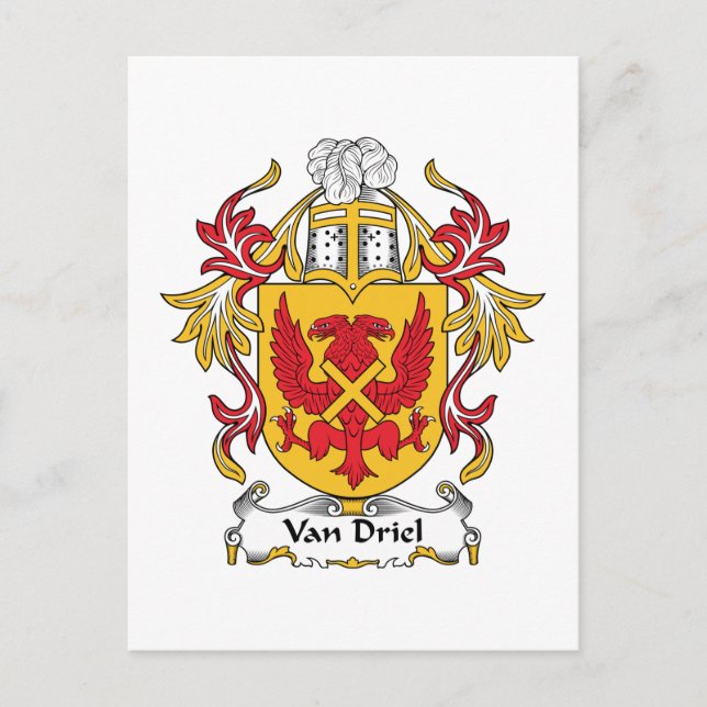 Postal Van Driel Family Crest (Anverso)