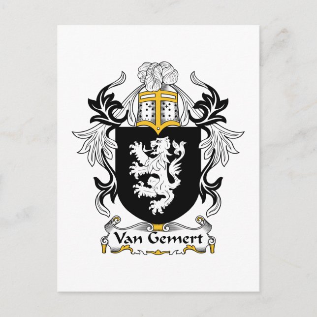 Postal Van Gemert Family Crest (Anverso)