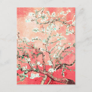 Postal Van Gogh Almond Blossoms Peach
