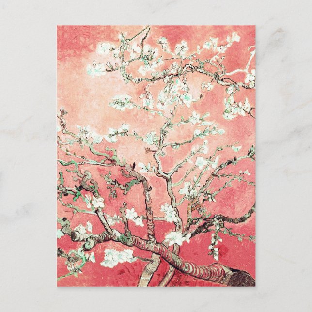 Postal Van Gogh Almond Blossoms Peach (Anverso)
