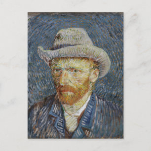 Postal Van Gogh Autoretrato Gray Felt Gorra Pintura
