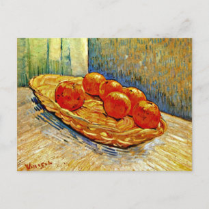 Postal Van Gogh - Bodegón con cesta de seis naranjas