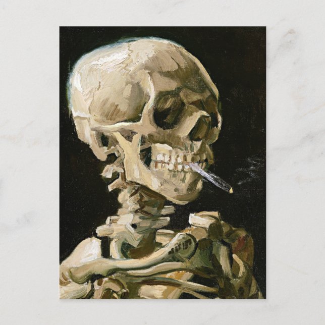 Postal Van Gogh - Cabeza de un esqueleto (Anverso)