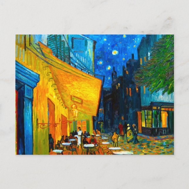 Postal Van Gogh Café Terrace at Night (Anverso)