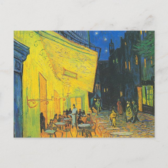 Postal Van Gogh Cafe Terrace French Street Scene (Anverso)