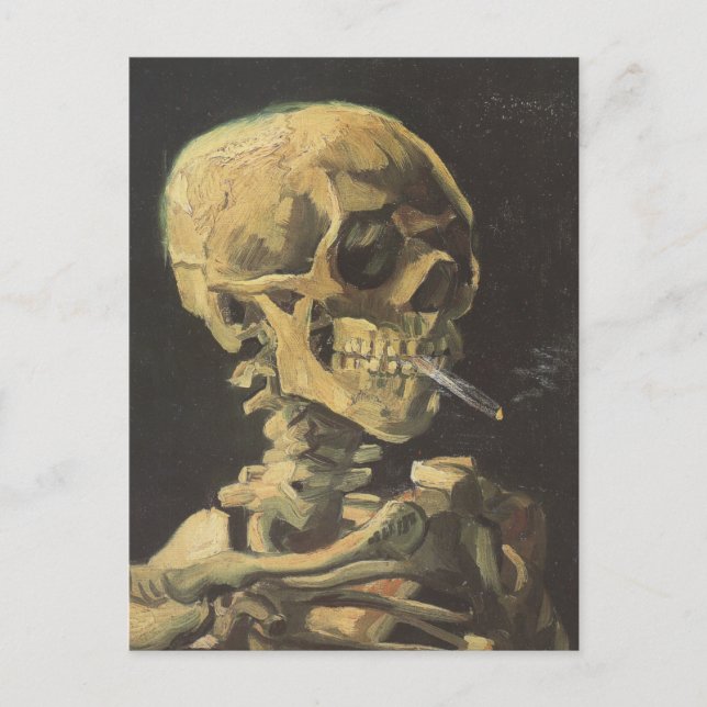Postal VAN GOGH - Calavera con cigarrillo 1885 (Anverso)