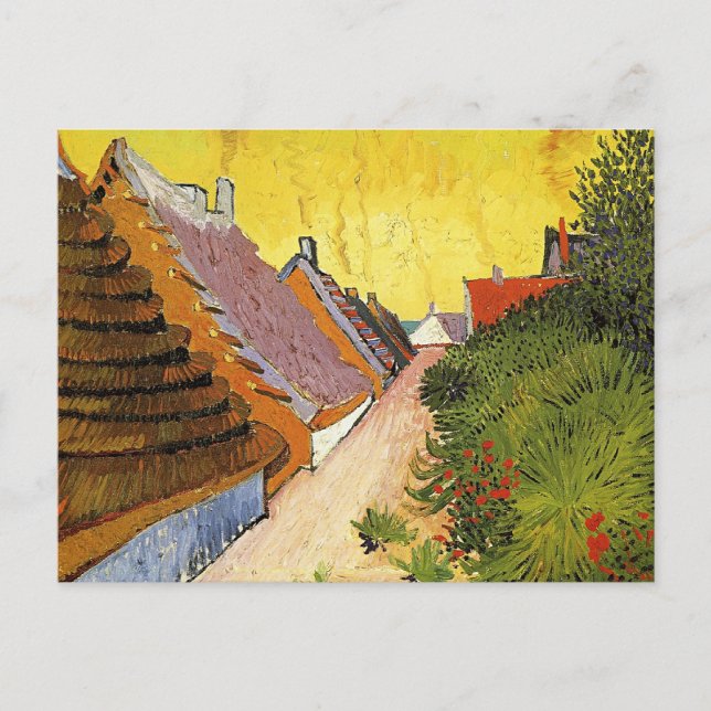 Postal Van Gogh - Calle en Saintes-Maries, (Anverso)