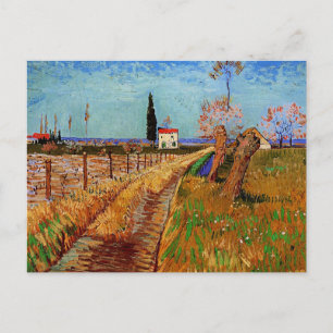 Postal Van Gogh - Camino a través de un Campo