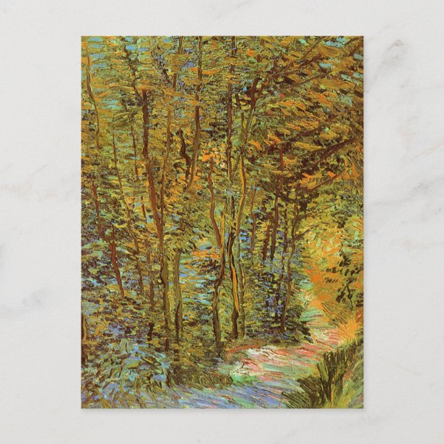 Postal Van Gogh - Camino en los bosques (Anverso)