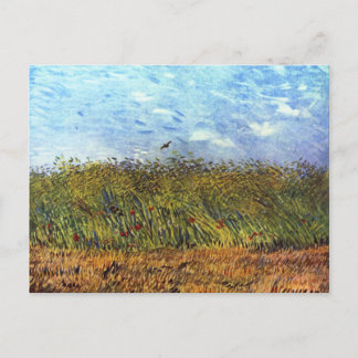 Postal Van Gogh: Campo de trigo con cachorros y larvas
