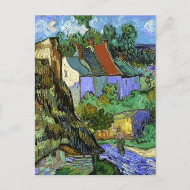 Postal Van Gogh - Casas en Auvers, 1890, (Anverso)