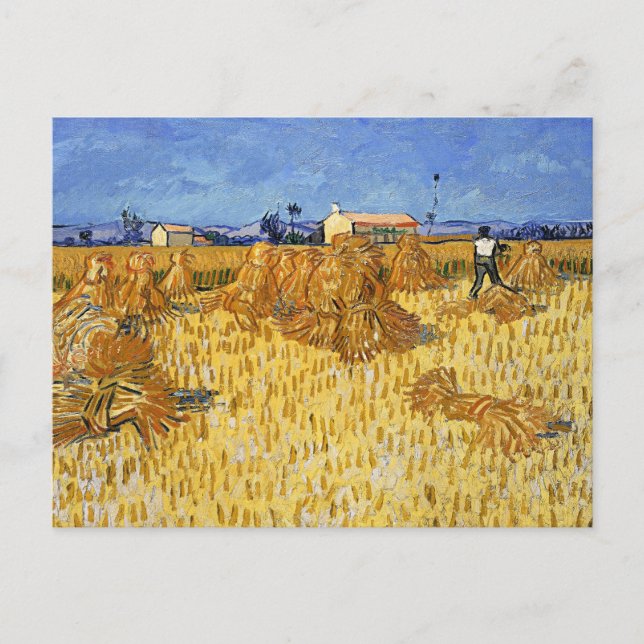 Postal Van Gogh - Cosecha en Provenza (Anverso)