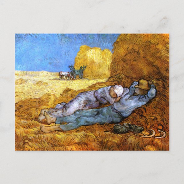 Postal Van Gogh: El descanso del trabajo (Anverso)