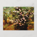 Postal Van Gogh - El floreciente Rosa Bush<br><div class="desc">Rosa Bush en flor,  pintura de arte fino de Vincent van Gogh</div>