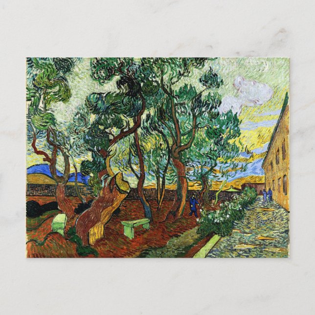 Postal Van Gogh - El jardín del asilo (Anverso)