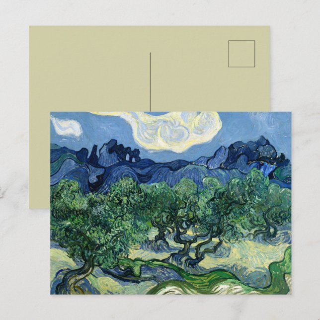 Postal Van Gogh El Paintaje Paisajista De Los Olivos (Anverso / Reverso)