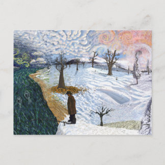 Postal Van Gogh: El paisaje invernal